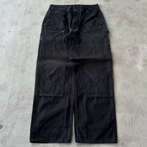 Vintage Y2K Carhartt black double knee work wear carpenter pants - Picture 1 of 7